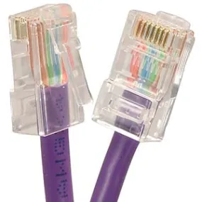 0.5Ft Cat6 UTP Ethernet Network Non Booted Cable Purple