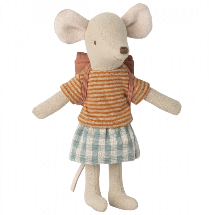 2023 Maileg Big Sister Mouse Clothes and Bag - Old Rose