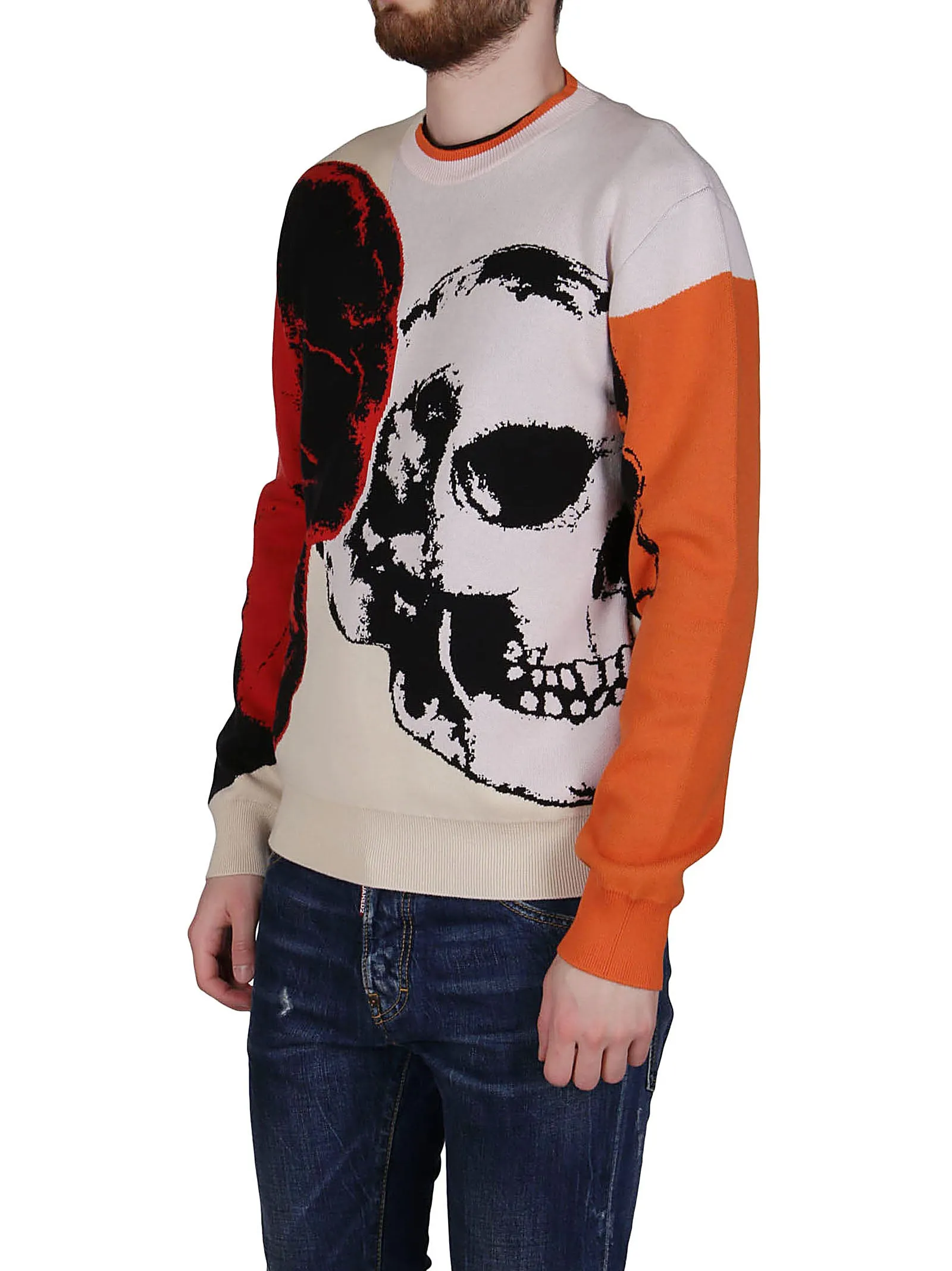 Alexander McQueen Skull Intarsia Crewneck Jumper