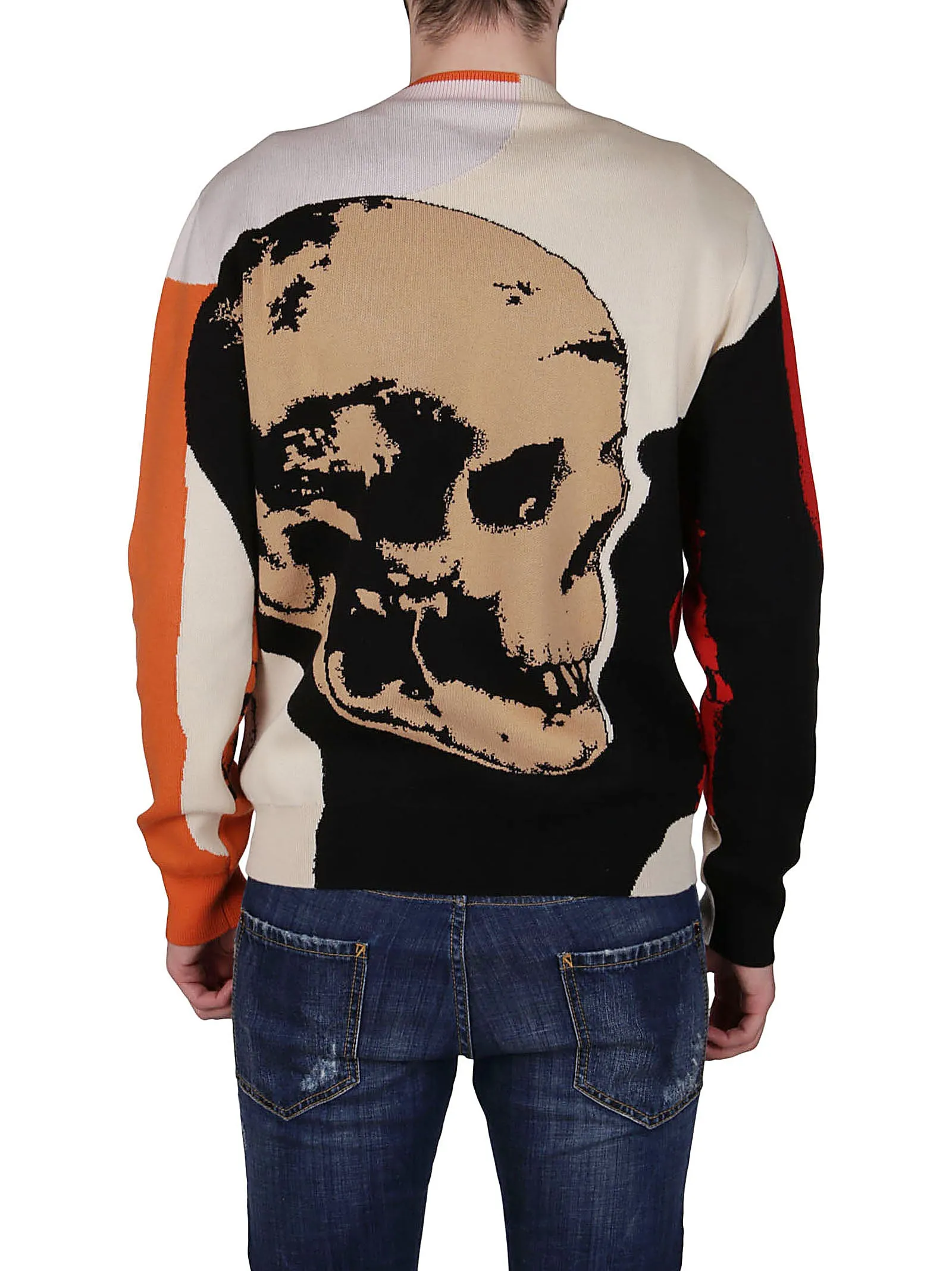 Alexander McQueen Skull Intarsia Crewneck Jumper