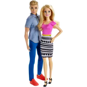 Barbie & Ken Doll with Blonde Hair and Colorful Clothes