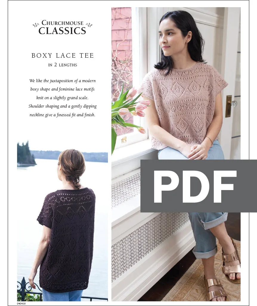 Boxy Lace Tee Using Rowan Creative Linen
