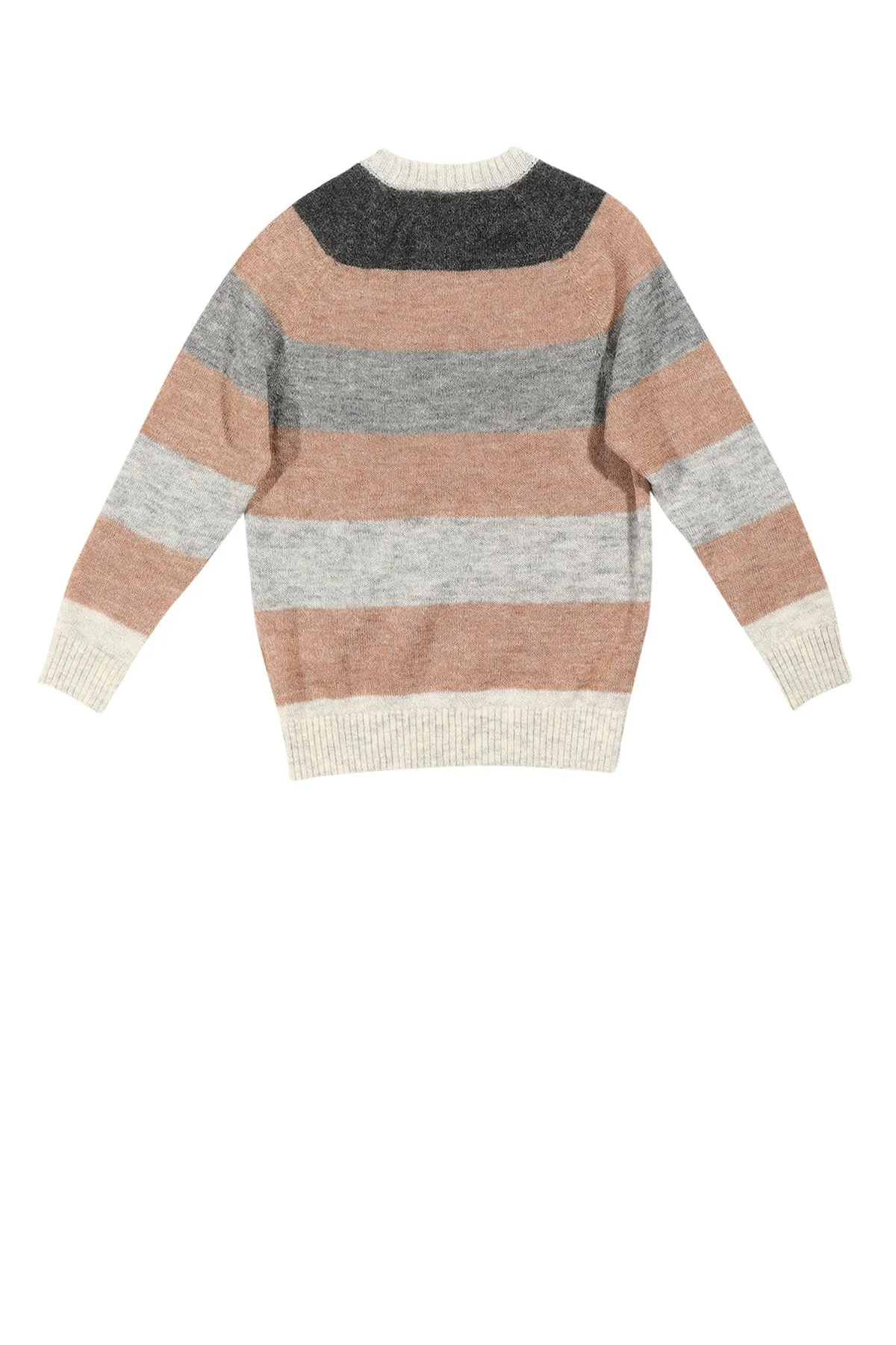 Brunello Cucinelli Kids Striped Crewneck Jumper
