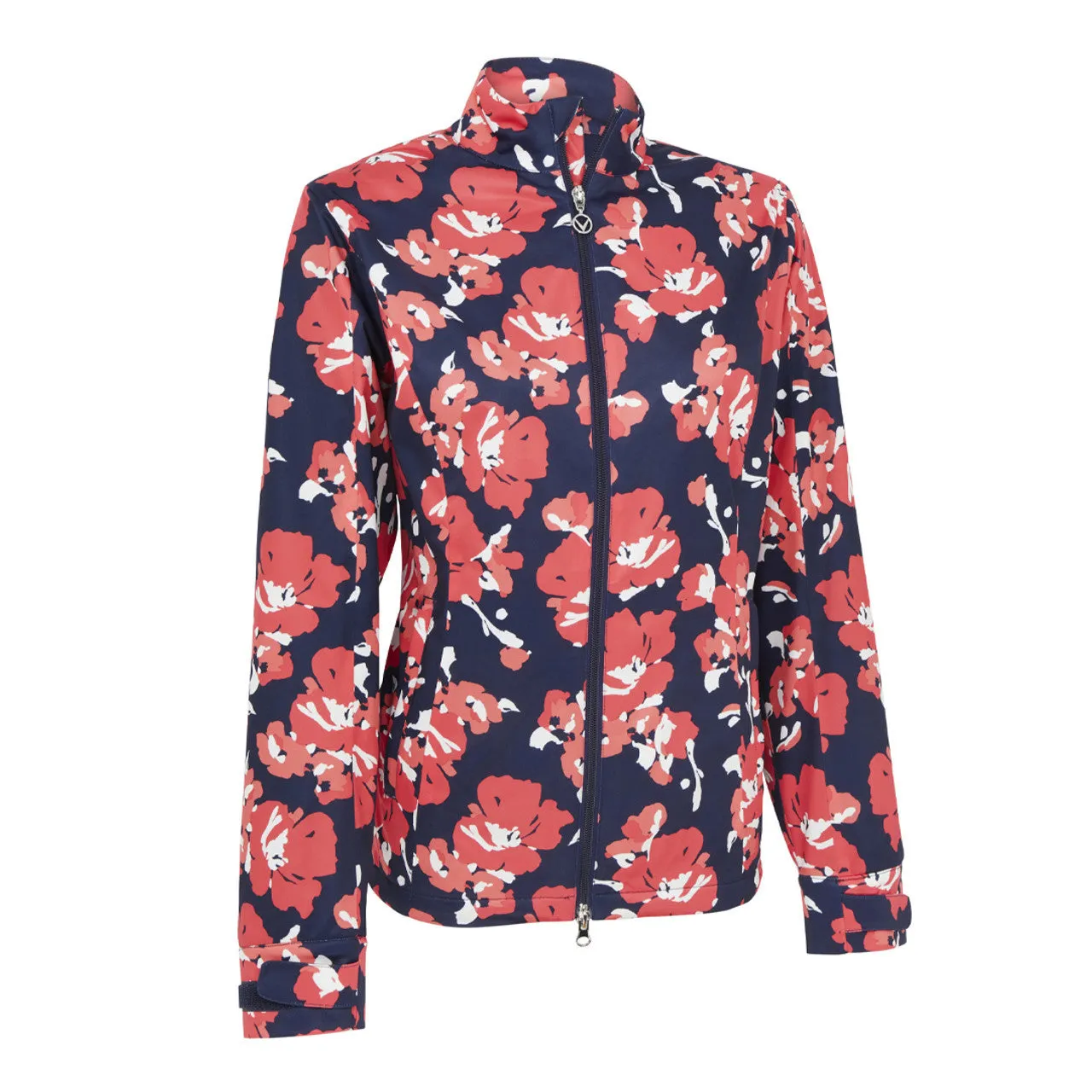Callaway Golf Ladies Floral Soft Shell Jacket- Peacoat - CGJSC056