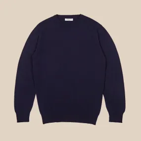 Cashmere crew neck in navy