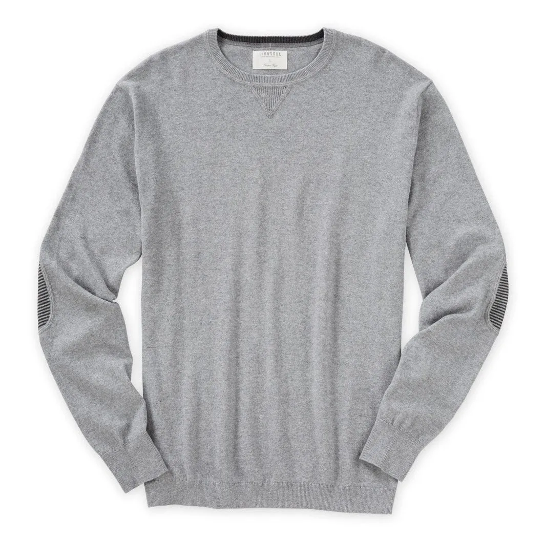 COTTON-CASHMERE CREW SWEATER