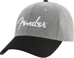 Fender Hipster Dad Hat, Gray and Black - One Size Fits Most