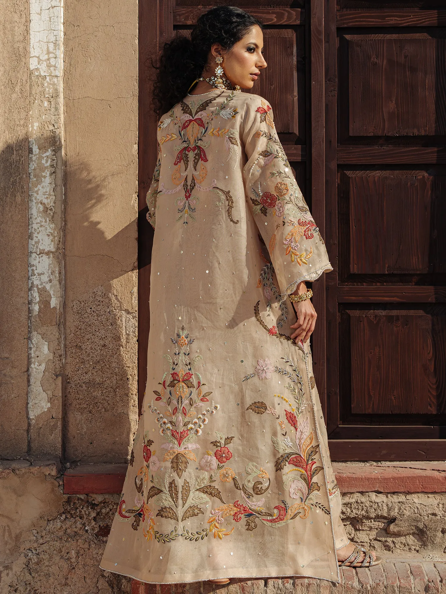 Front Open Sicily Choli With Culottes Set
