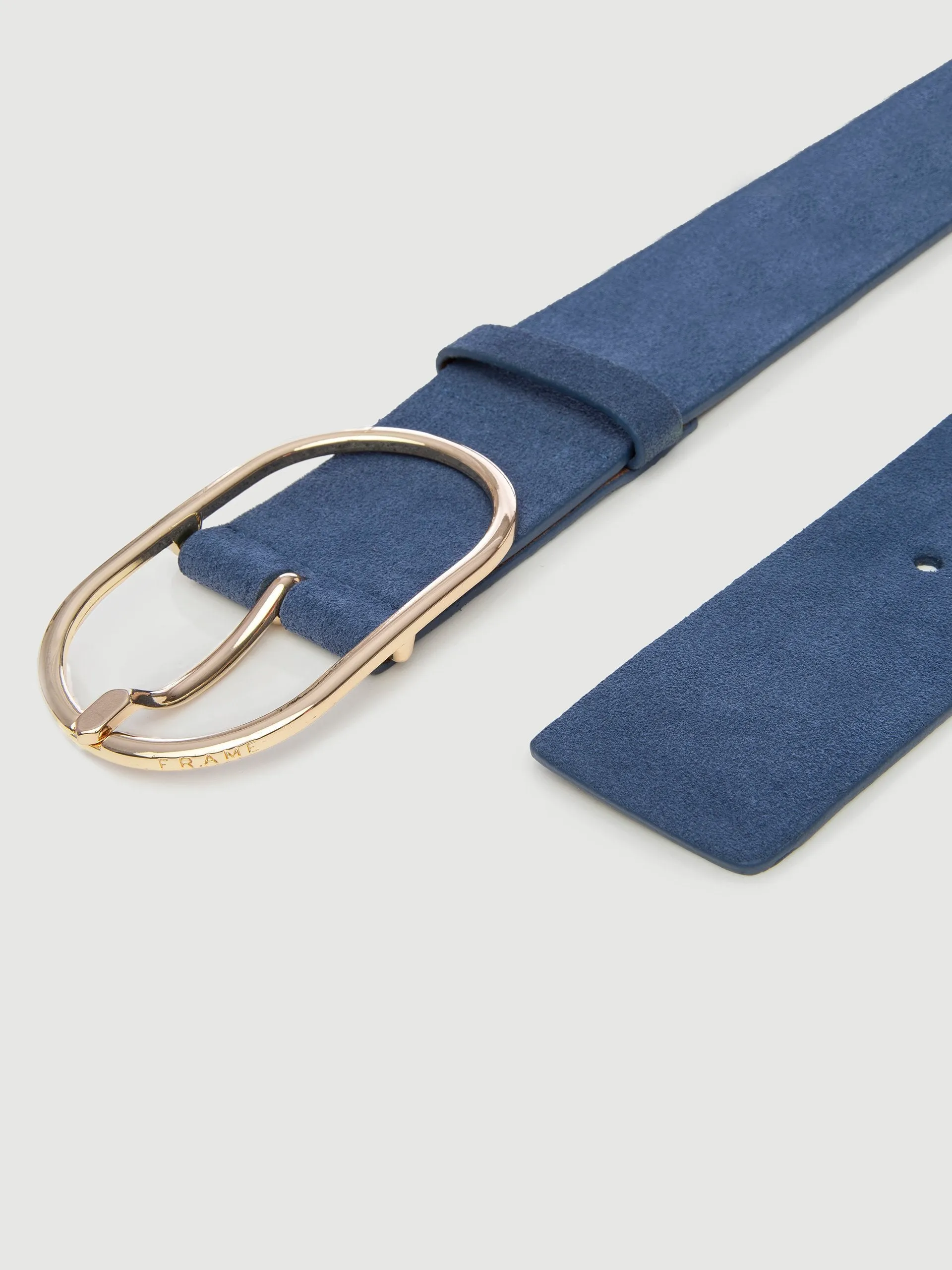 Grand Oval Buckle -- Denim Blue