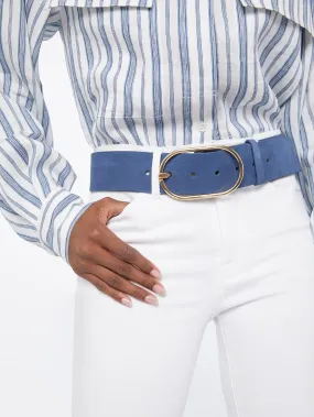 Grand Oval Buckle -- Denim Blue