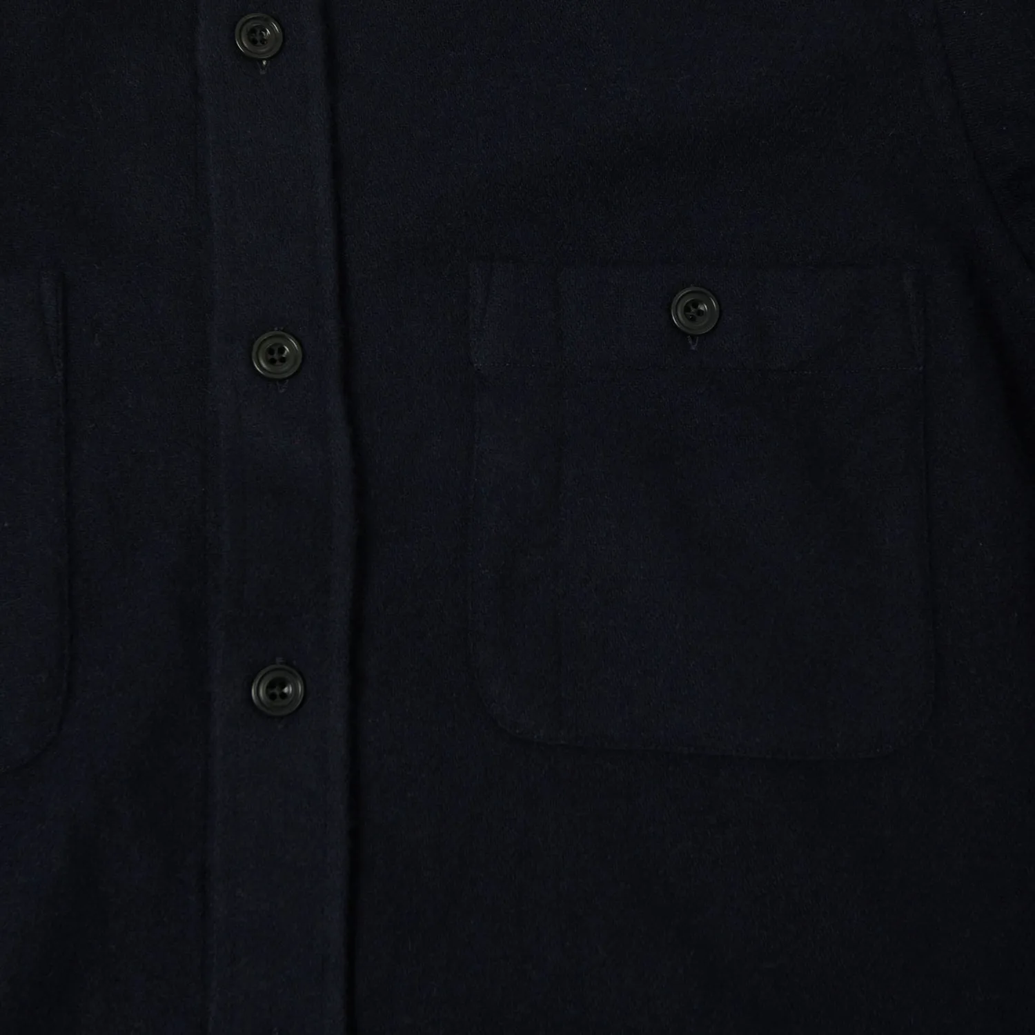 Hartford 'Percey' Wool Shirt - Navy