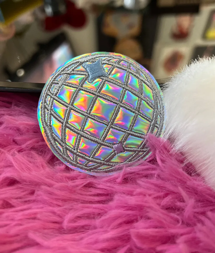 Mini Disco Ball Holographic Patch 2.5 inch *Choose Your Style*