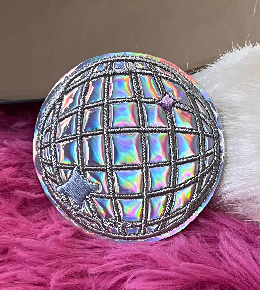 Mini Disco Ball Holographic Patch 2.5 inch *Choose Your Style*
