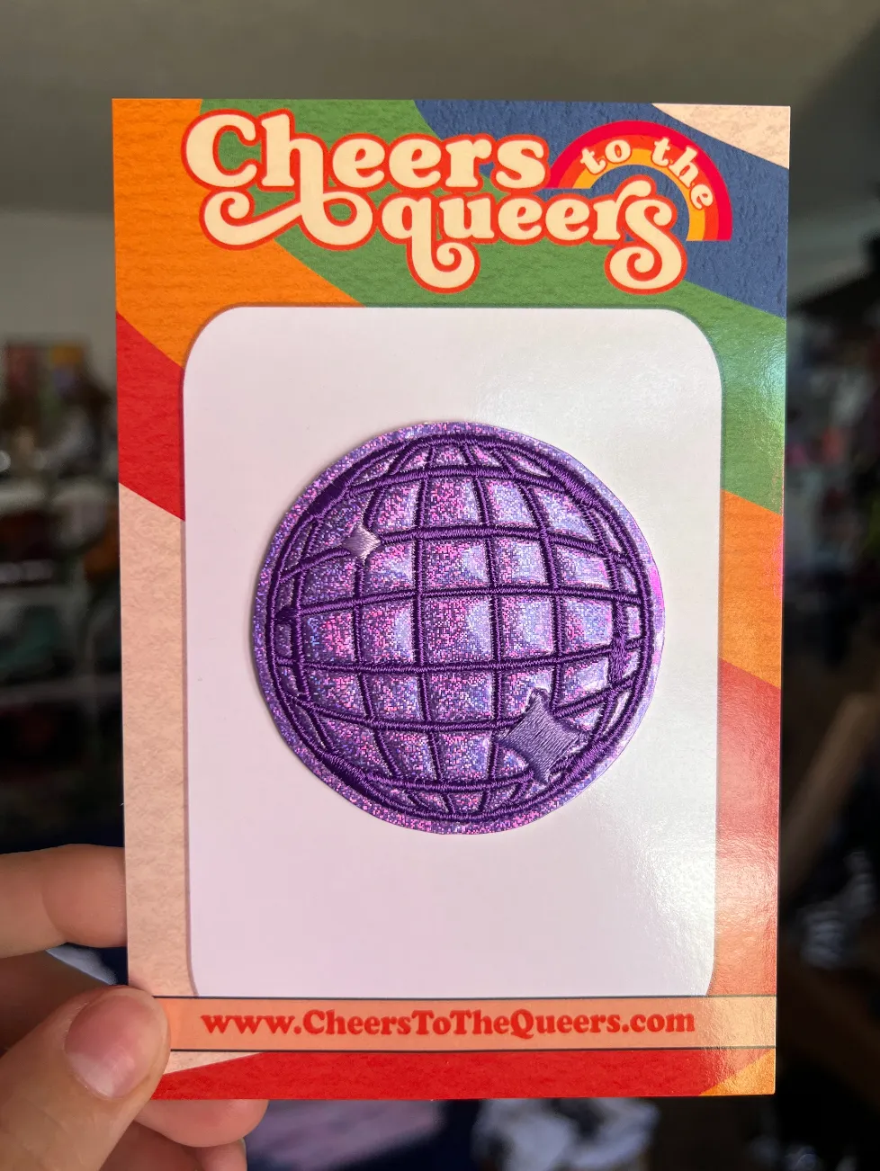 Mini Disco Ball Holographic Patch 2.5 inch *Choose Your Style*