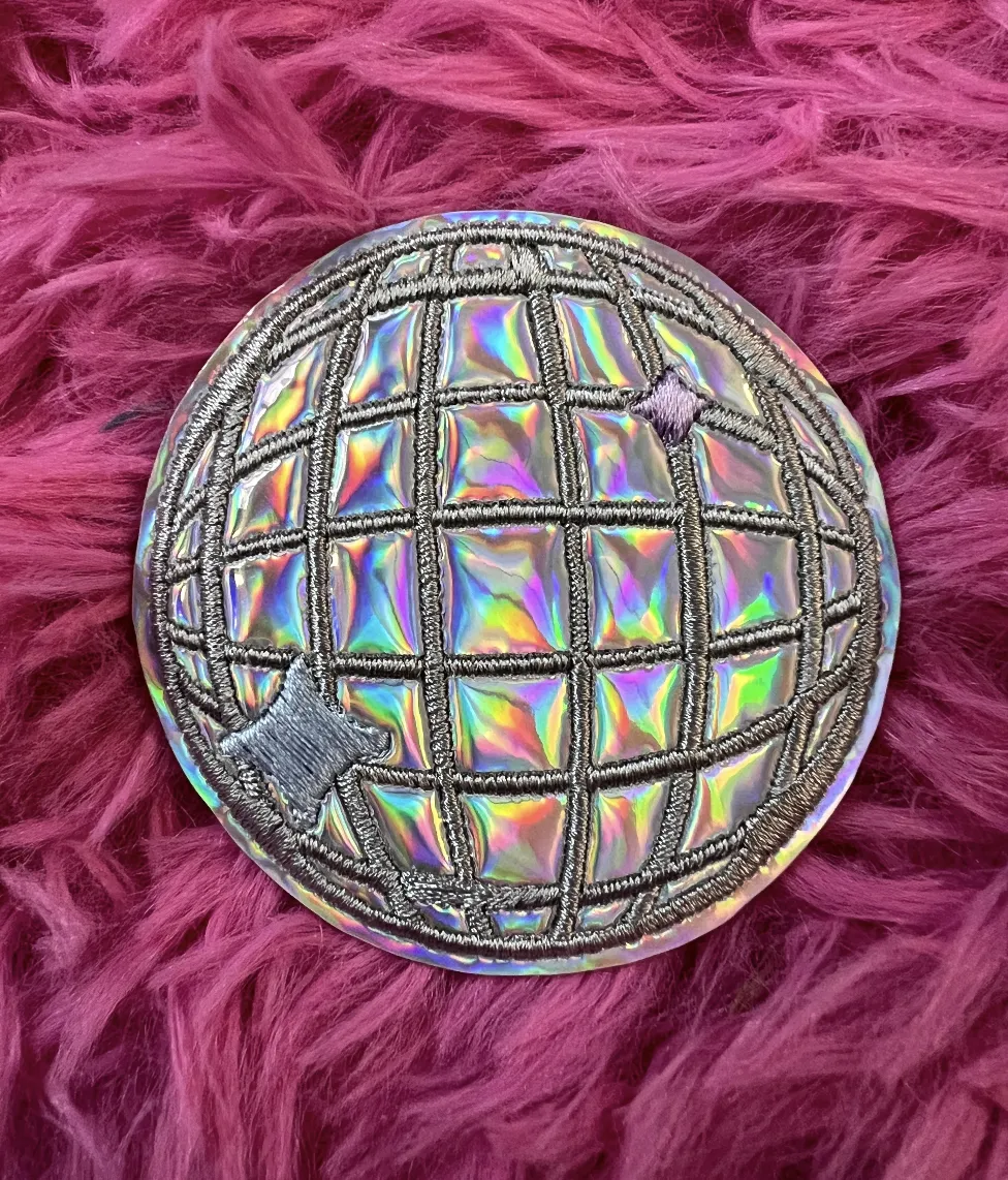 Mini Disco Ball Holographic Patch 2.5 inch *Choose Your Style*