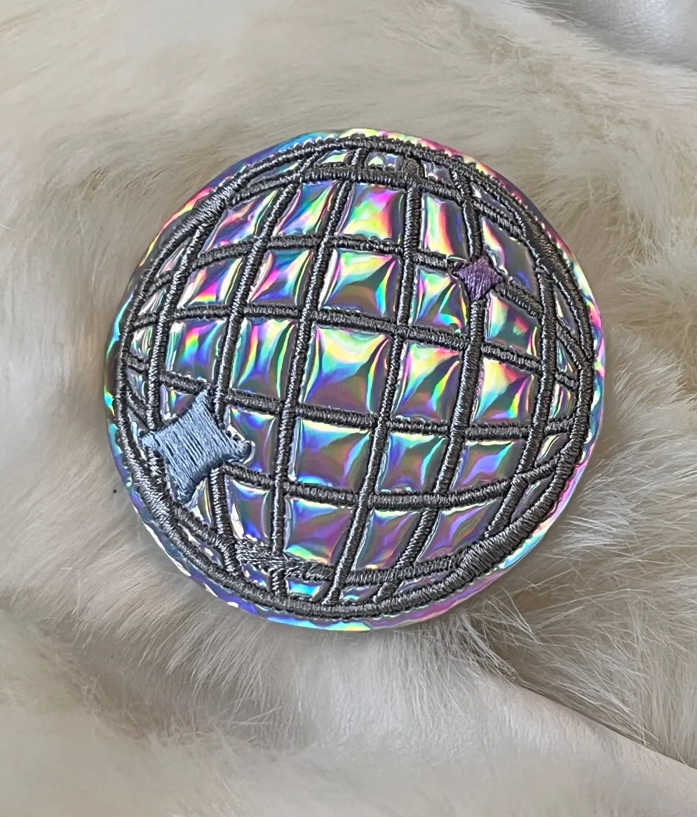 Mini Disco Ball Holographic Patch 2.5 inch *Choose Your Style*