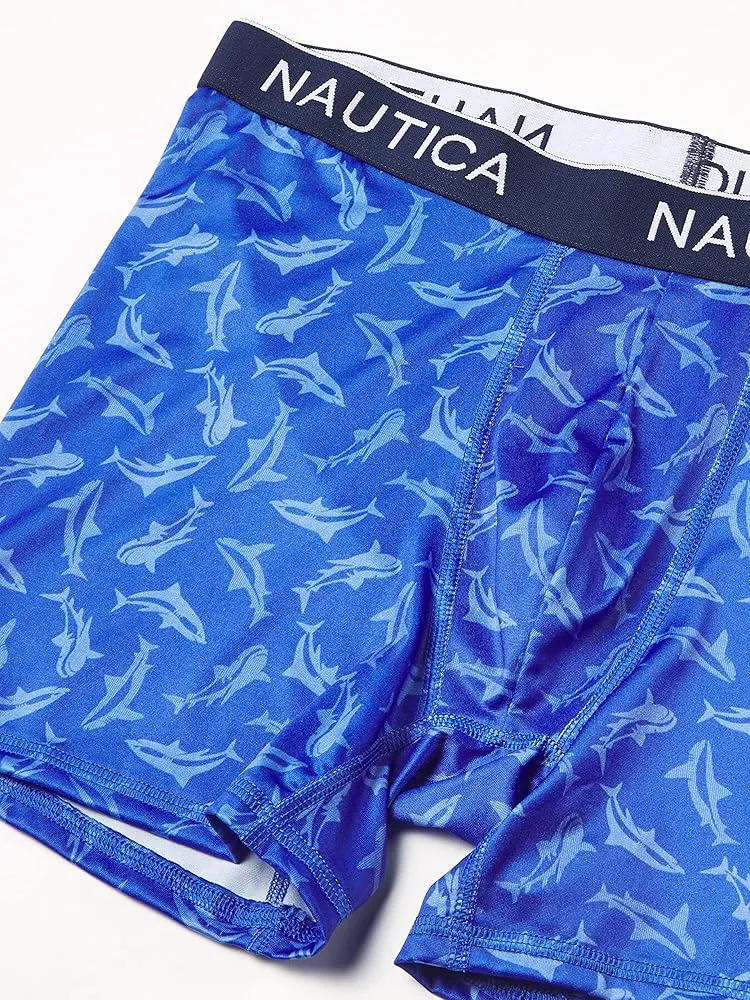 Nautica Men’s Boxer Briefs (4-Pack) - Comfortable and Stylish Underwear, Size S