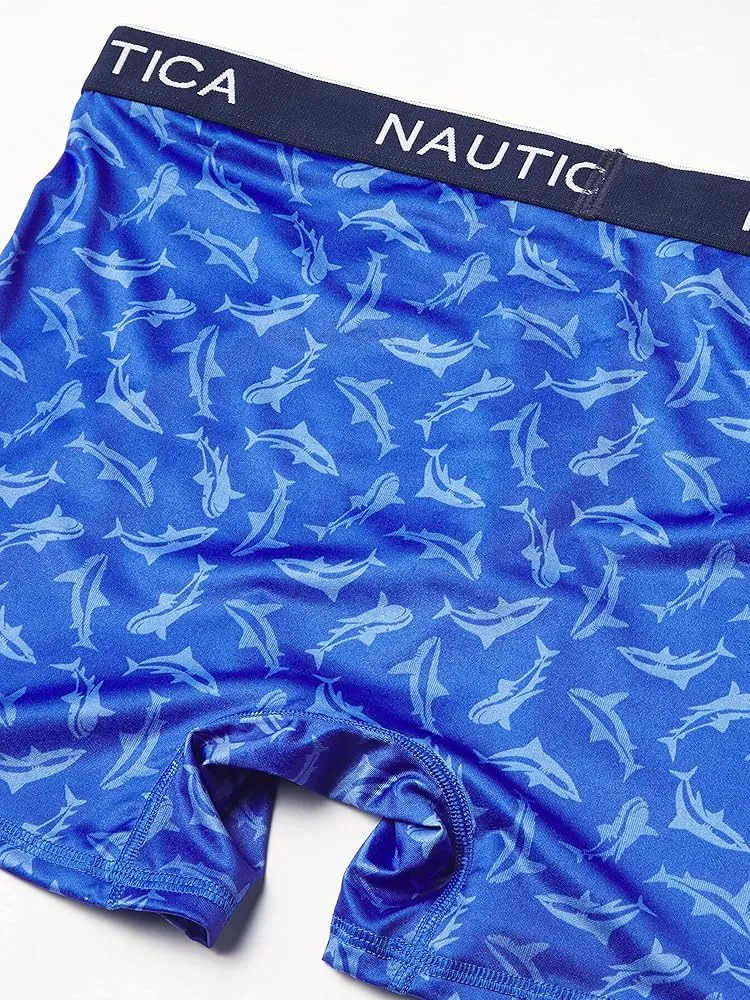Nautica Men’s Boxer Briefs (4-Pack) - Comfortable and Stylish Underwear, Size S