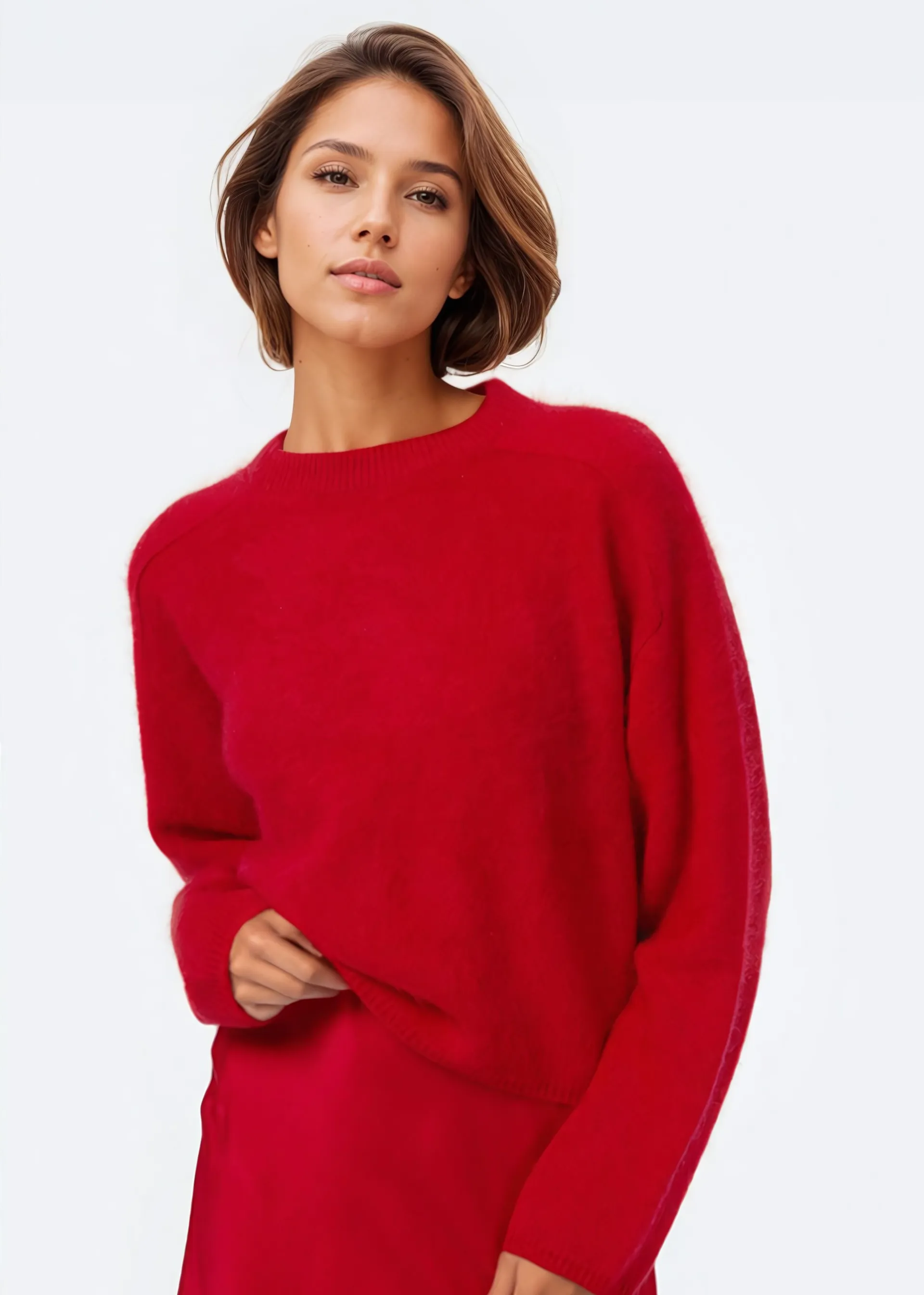 Niall Cashmere Sweater Cardinal