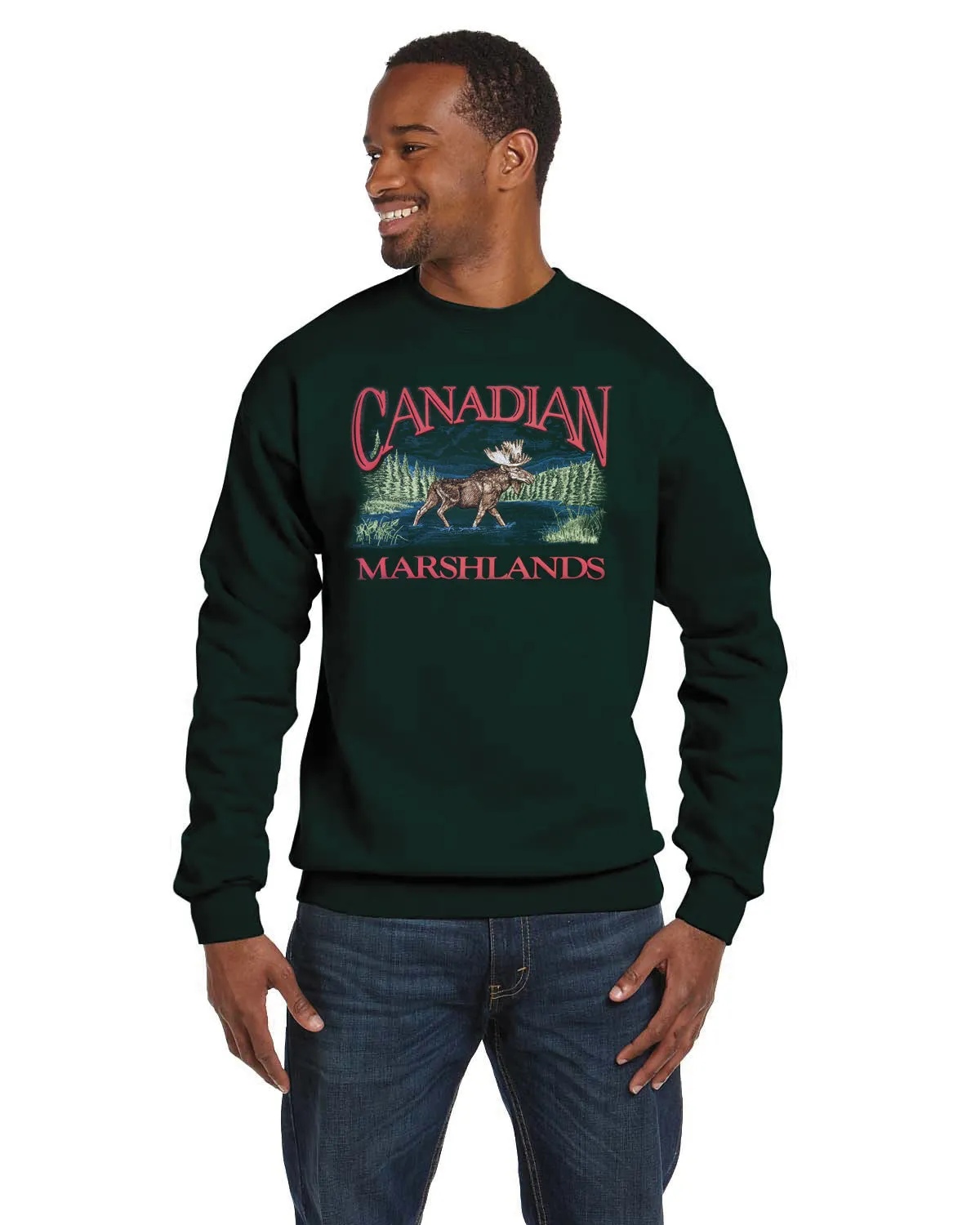 P601C FGN - RETRO CANADIAN CREWNECK, MOOSE