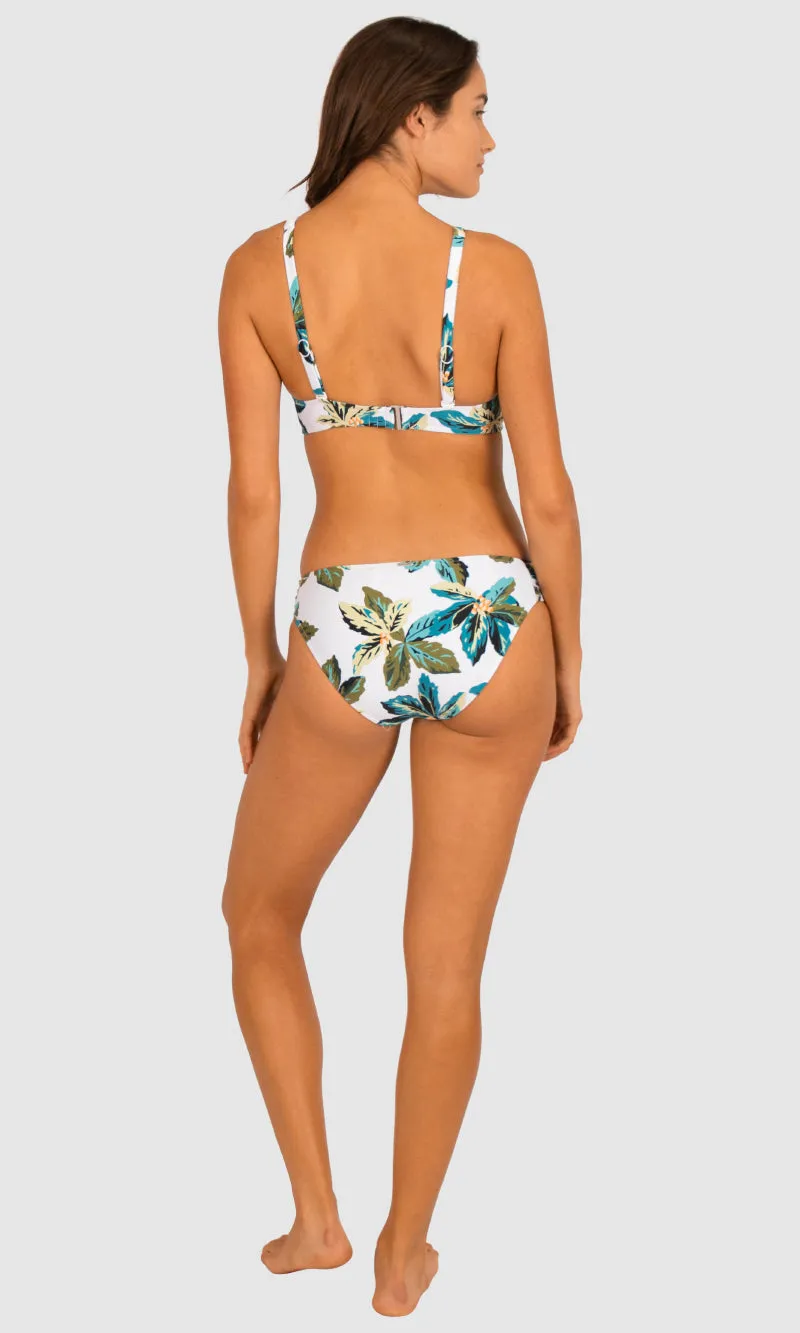Palm Springs Ruched Hipster Bikini Bottom White