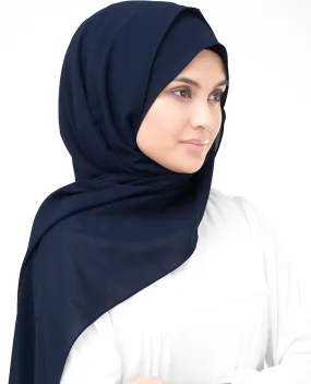 Peacoat Poly Georgette Scarf