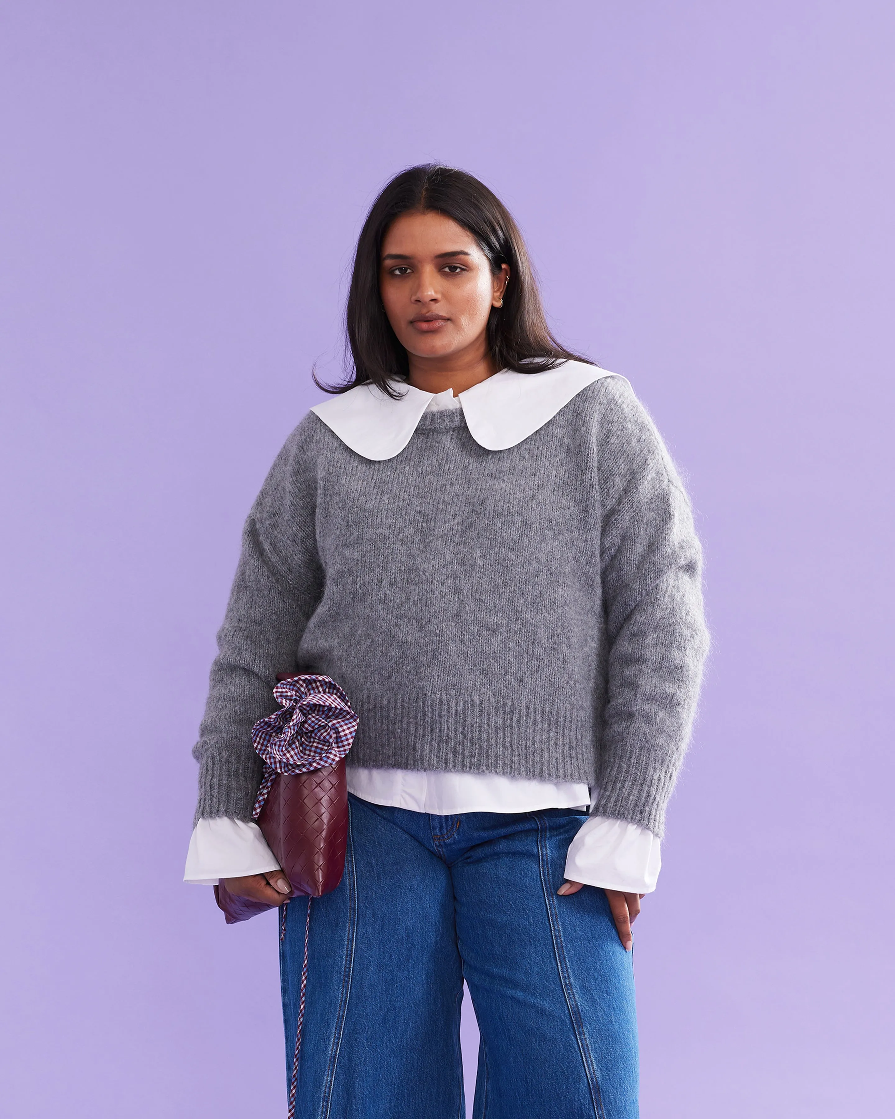 RHEA SWEATER GREY MARLE