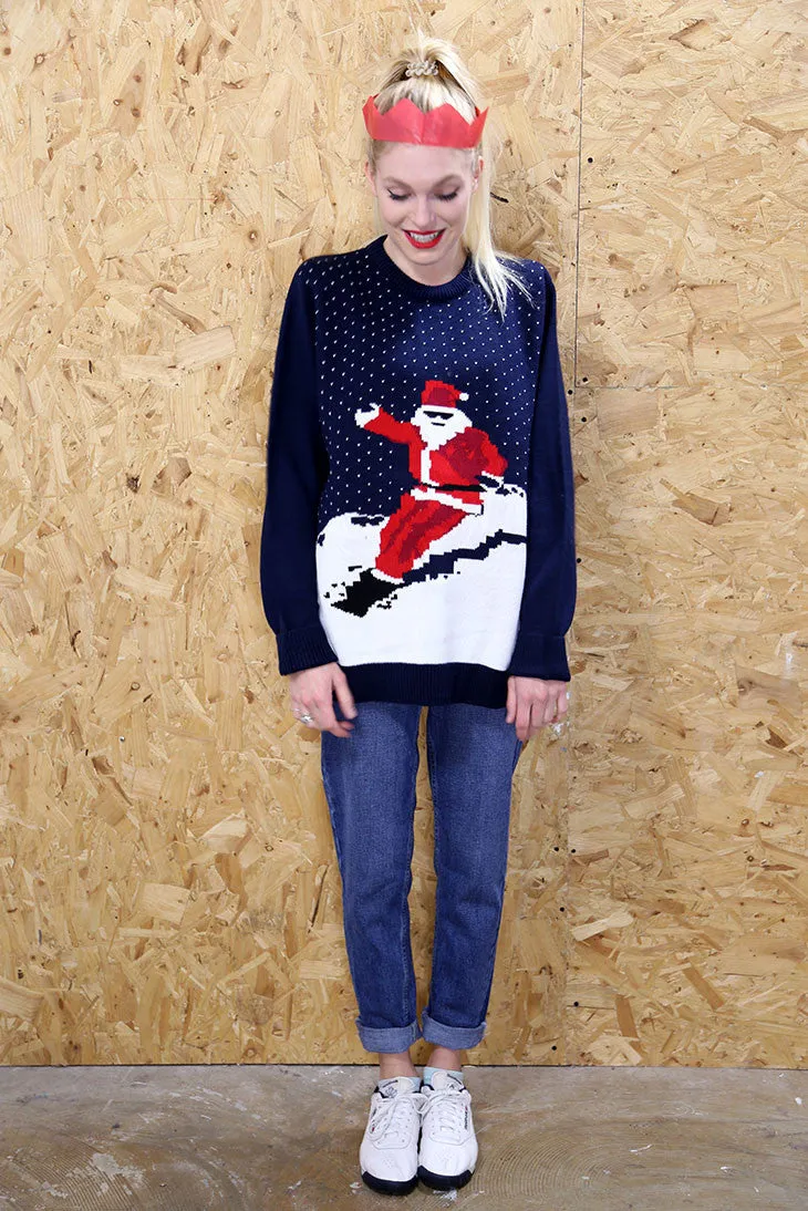 Skiing Santa Christmas Jumper