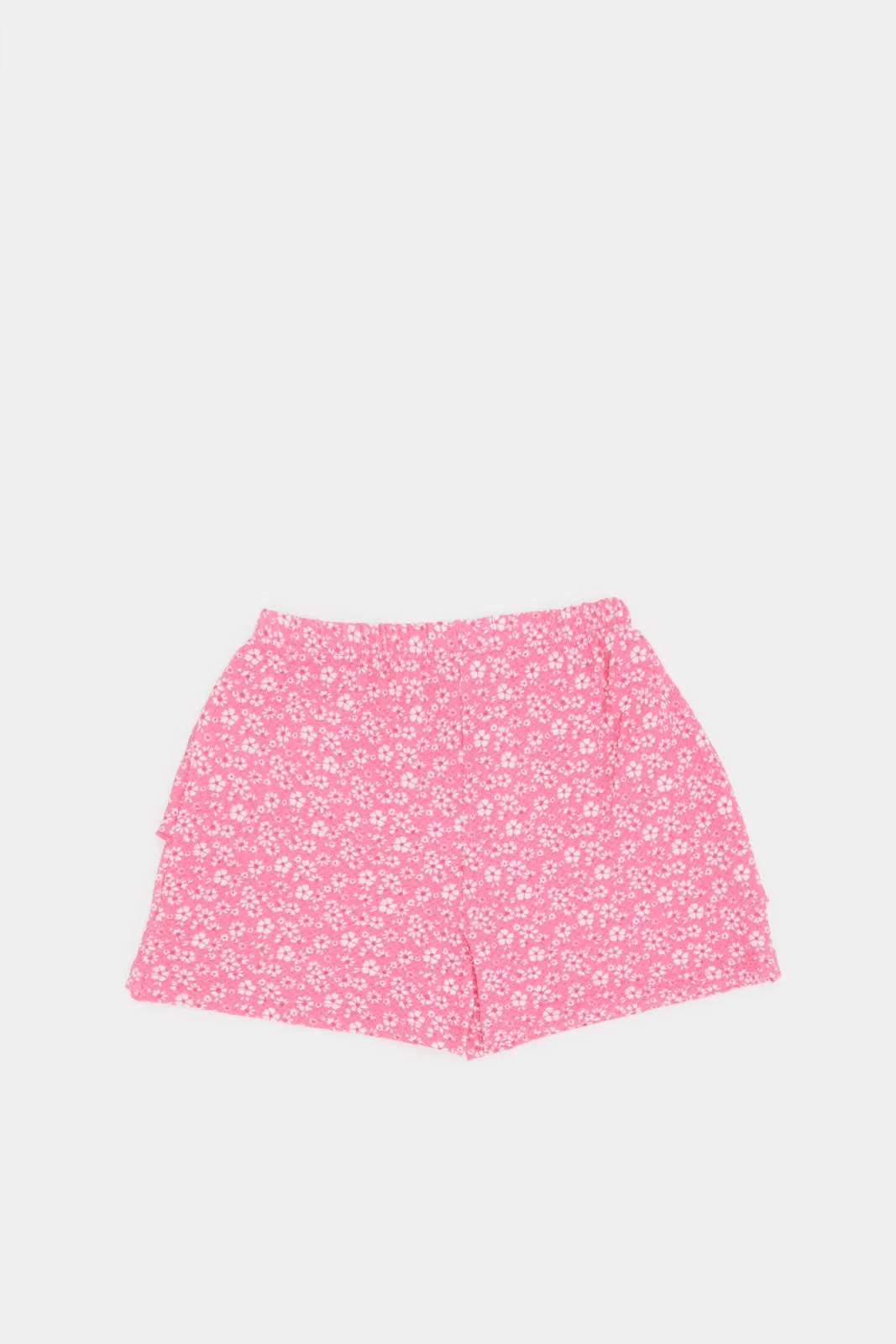 Women Pink Floral Print Skirt