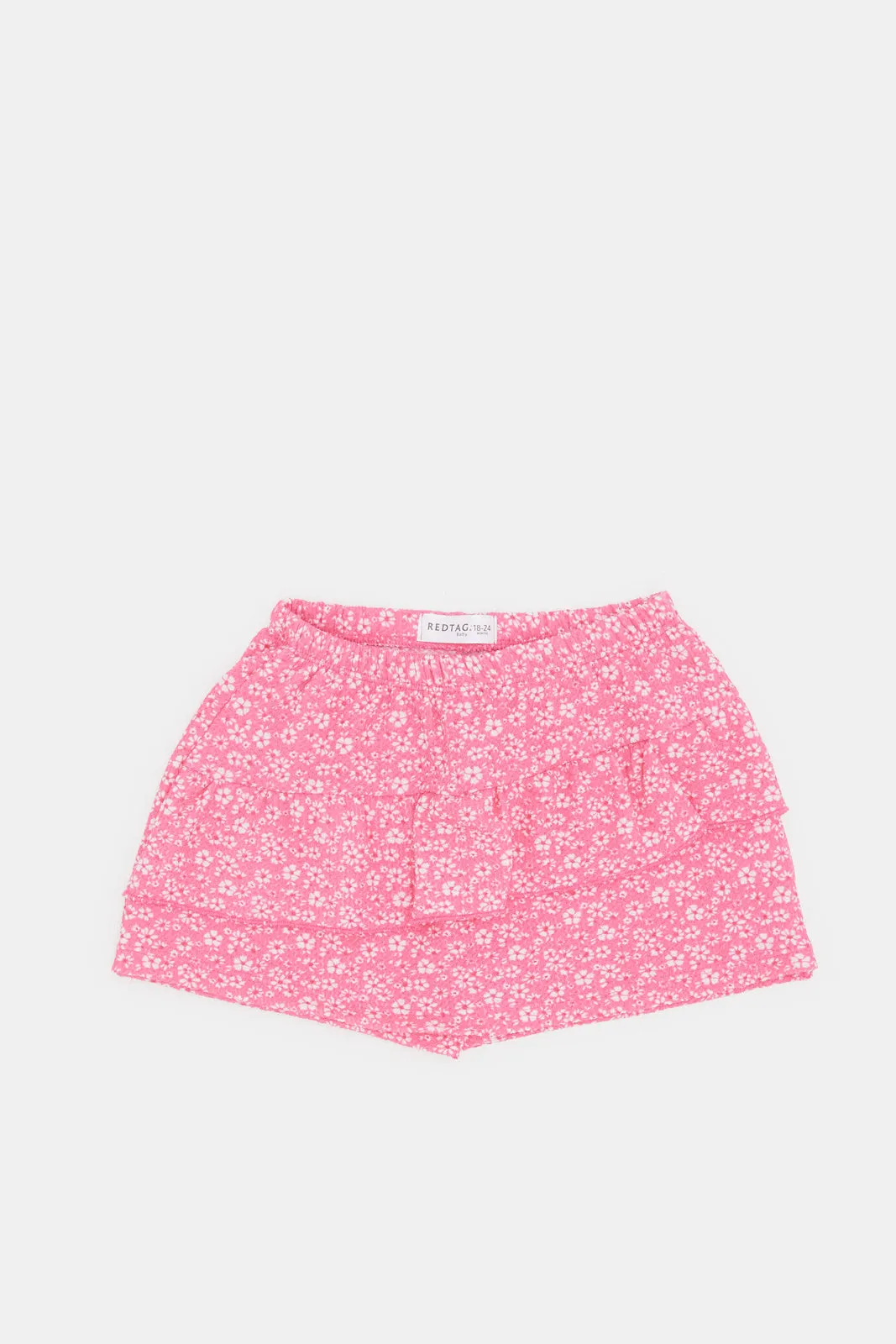 Women Pink Floral Print Skirt