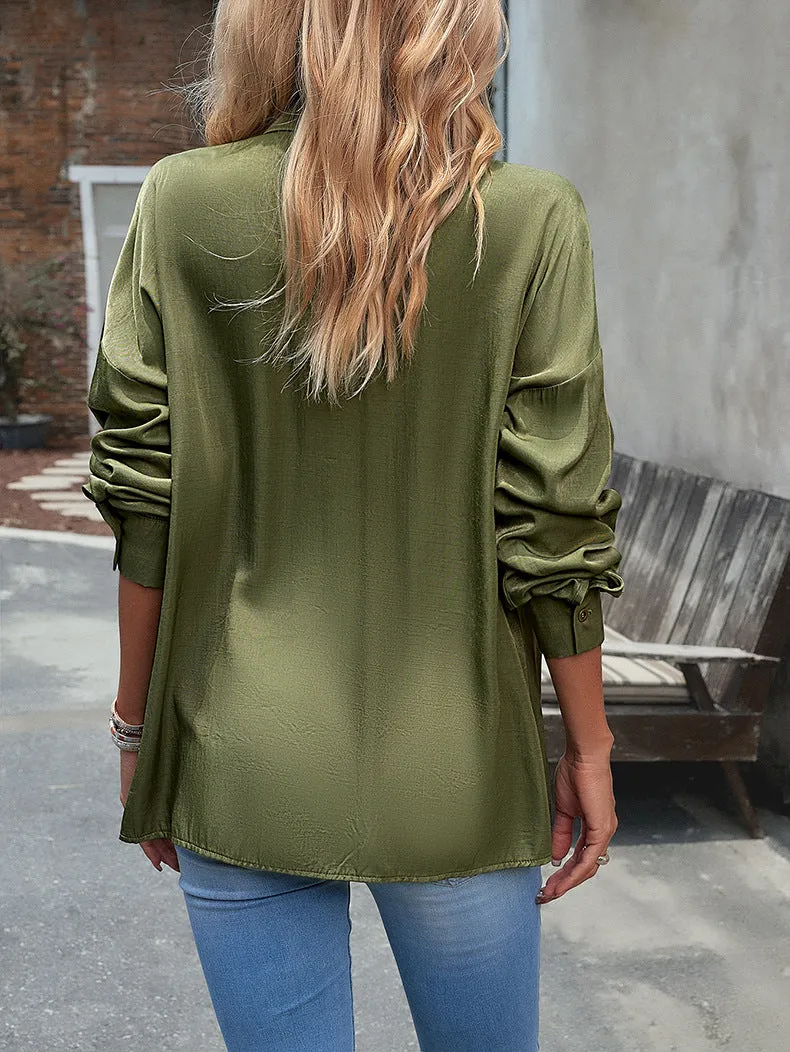Women's Cowboy Western Style Long Sleeve Button-Up Shirt